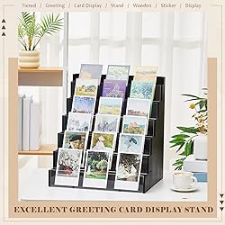 Yuntau 6 Tier Greeting Card Display Stand Black