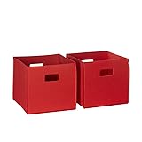 RiverRidge 2-Piece Folding Storage Bin, Red