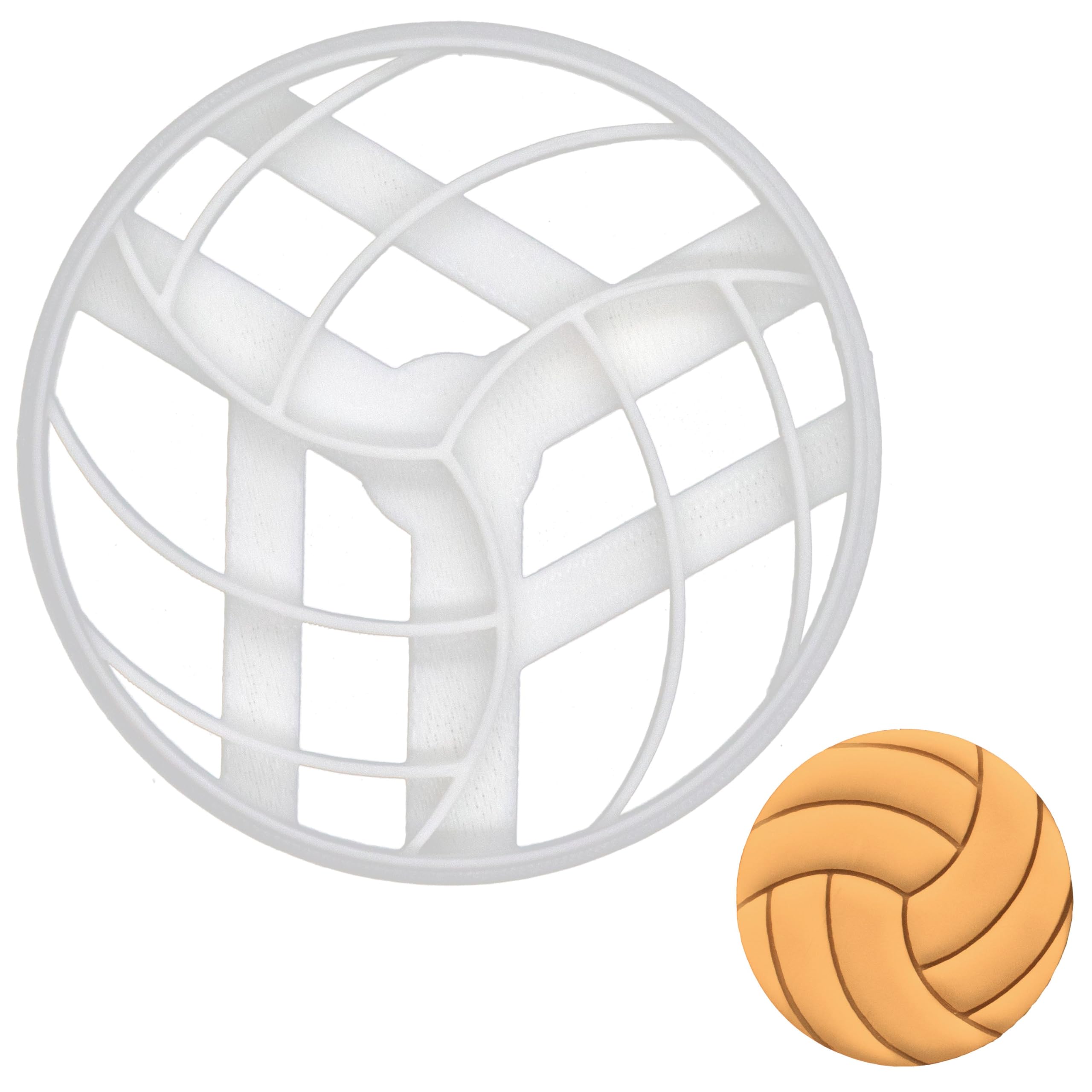 BAKERLOGY Volleyball Cookie Cutter - Detailed Biscuit Cutter Design for Baking and Crafts, Ideal on Fondant, Dough, Clay