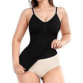 Werena Compression Tanks for Women Tummy Control Shapewear Tank Tops Cami Shaper Seamless Camisole With Built-in Bra