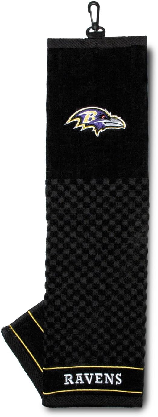 Team Golf NFL Baltimore Ravens Embroidered Golf Towel, Checkered Scrubber Design, Embroidered Logo : Ravins Golf Towel : Sports & Outdoors