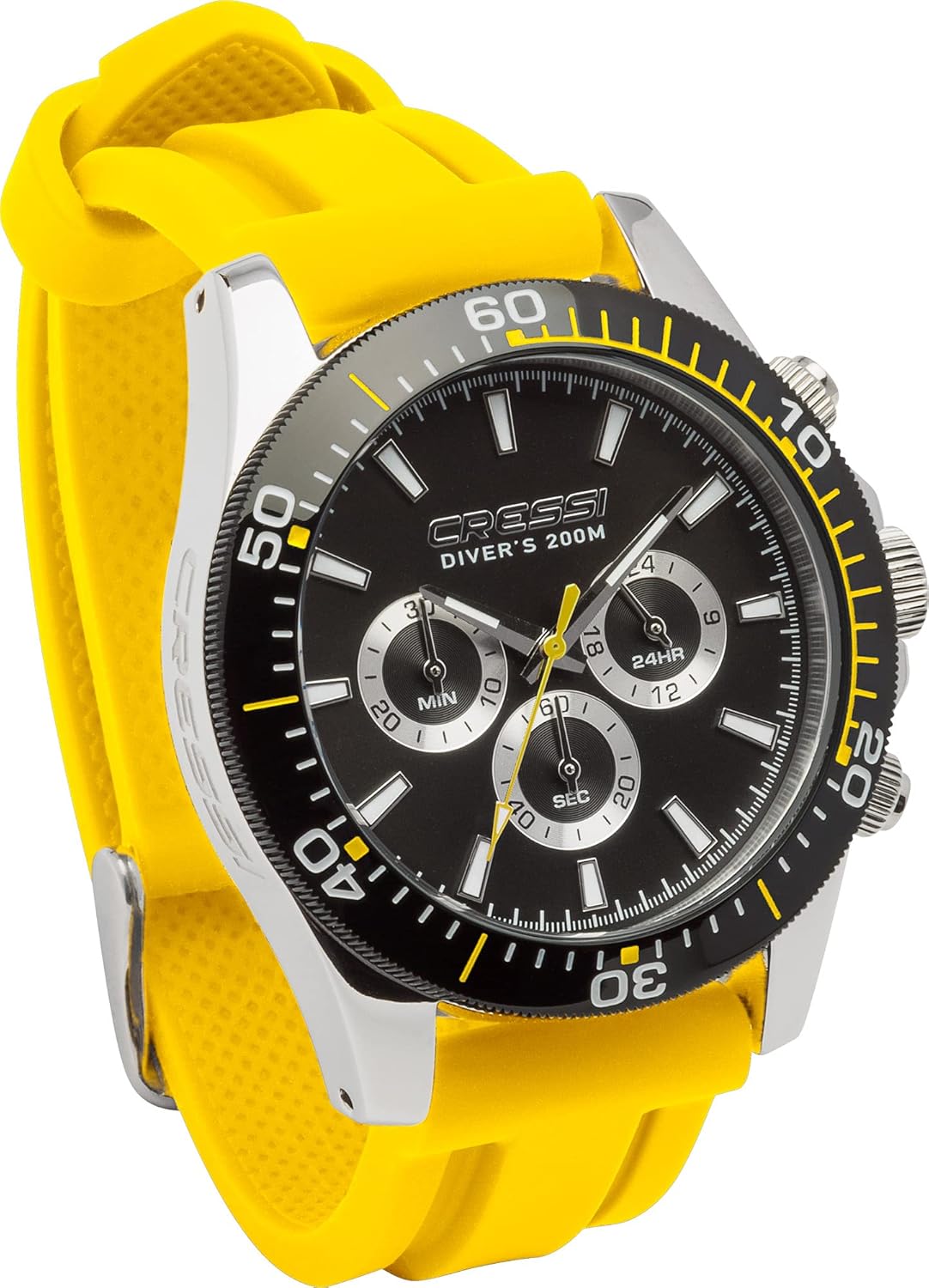 Cressi Nereus Watch Reloj Cronógrafo Submarino Profesional 200 m / 20 ATM, Unisex-Adult