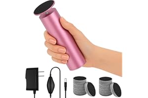 Electric Foot Callus Remover | Feet Filer Sander File Tool Grinder Heavy Duty Scrubber Shaver Buffer Smoother Drill Pedicure Dead Skin Cracked Heels Calluses 60 pcs Sandpaper Discs by VISOFO