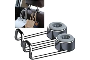sentoto Car Seat Hook Multi-Functional Hidden Hooks Headrest for Purse Storage SayGoodbye to The Messy Space Neat Travel Dark Dunmetal