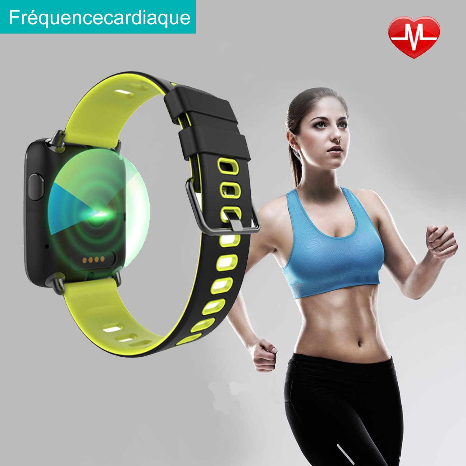 Montre Connectée pour iPhone et Android,Willful SW018 Smartwatch étanche IP68 Montre Sport (Podomètre,Cardiofréquencemètre,Sommeil) avec Réveil, Chronomètre, Appel SMS Afficher pour Femme Homme Enfant