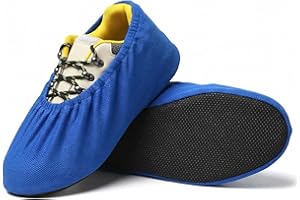 Thickened Reusable Non-Slip Shoe Covers, Indoor Outdoor Anti-Skid Overshoes with Grippy Sole, Water-Resistant & Breathable fo
