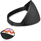 Dawitrly Scuba Mask Strap Cover, Neoprene Cover with Mask Strap, Waterproof Non Slip Hair Protector Slap Strap Wrap for Diving, Snorkeling, Swimming for Men and Women Water Sports Black