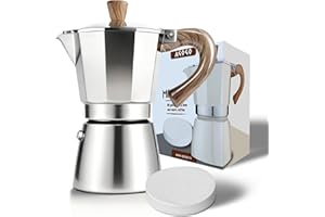 AGOGO Milano Moka pot, Stovetop Espresso maker, Greca Coffee Maker, Stovetop coffee maker and espresso maker percolator With 