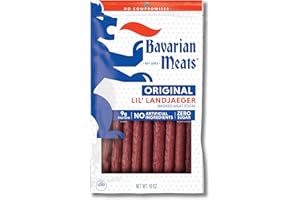 Bavarian Meats Lil' Landjaeger Meat Sticks, Smoked Sausage Protein Snacks, Zero Sugar, Great Source of Protein, Gluten Free, Keto Friendly Low Carb Snack, 10 Ounce