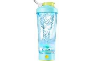 VOLTRX Premium Electric Protein Shaker Bottle, Made with Tritan - BPA Free - 24 oz Vortex Portable Mixer Cup/USB Rechargeable