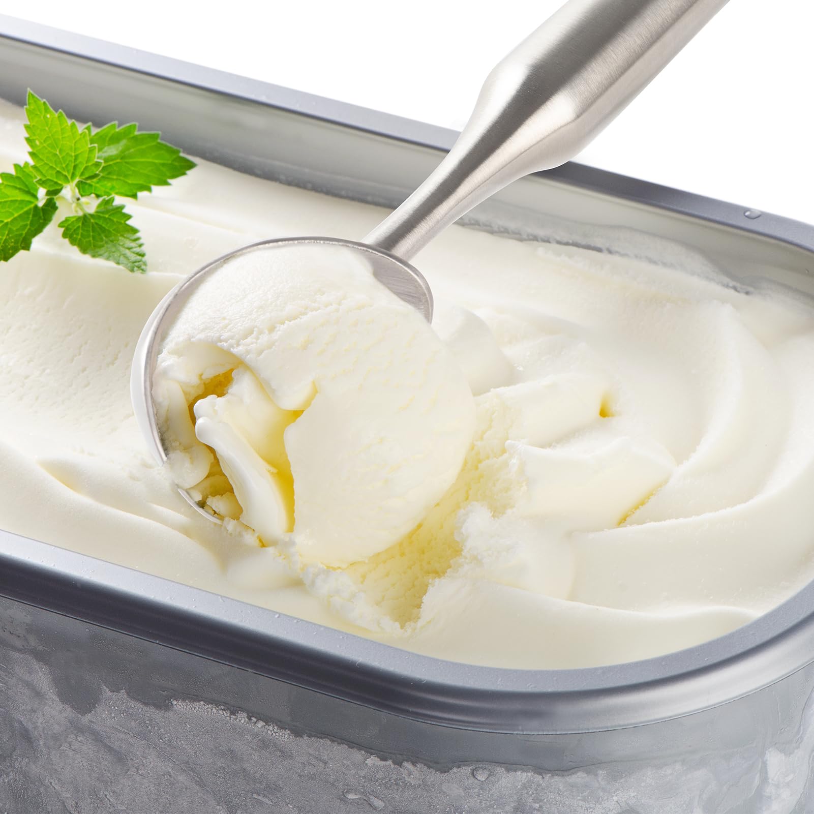 Stainless Steel Ice Cream Scoop, Ergonomically Designed Handle for Comfort, Heavy Duty Ice Cream Scooper, One-Piece Design Ice Cream Scoops, Dishwasher Safe.