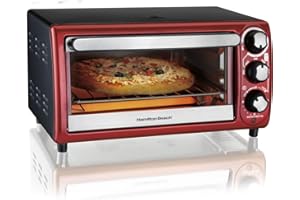 Hamilton Beach 4-Slice Toaster Oven, Red