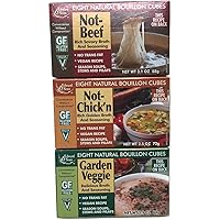 Not-Beef + Not-Chick'n + Garden Veggie Edward & Sons Bouillon Cubes, Variety Set [1 of Each]
