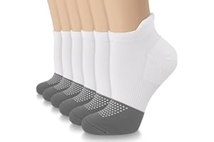 SOOVERKI Copper Compression Socks Women and Men 6 Pairs - Circulation Arch Support Plantar Fasciitis Running Ankle Socks