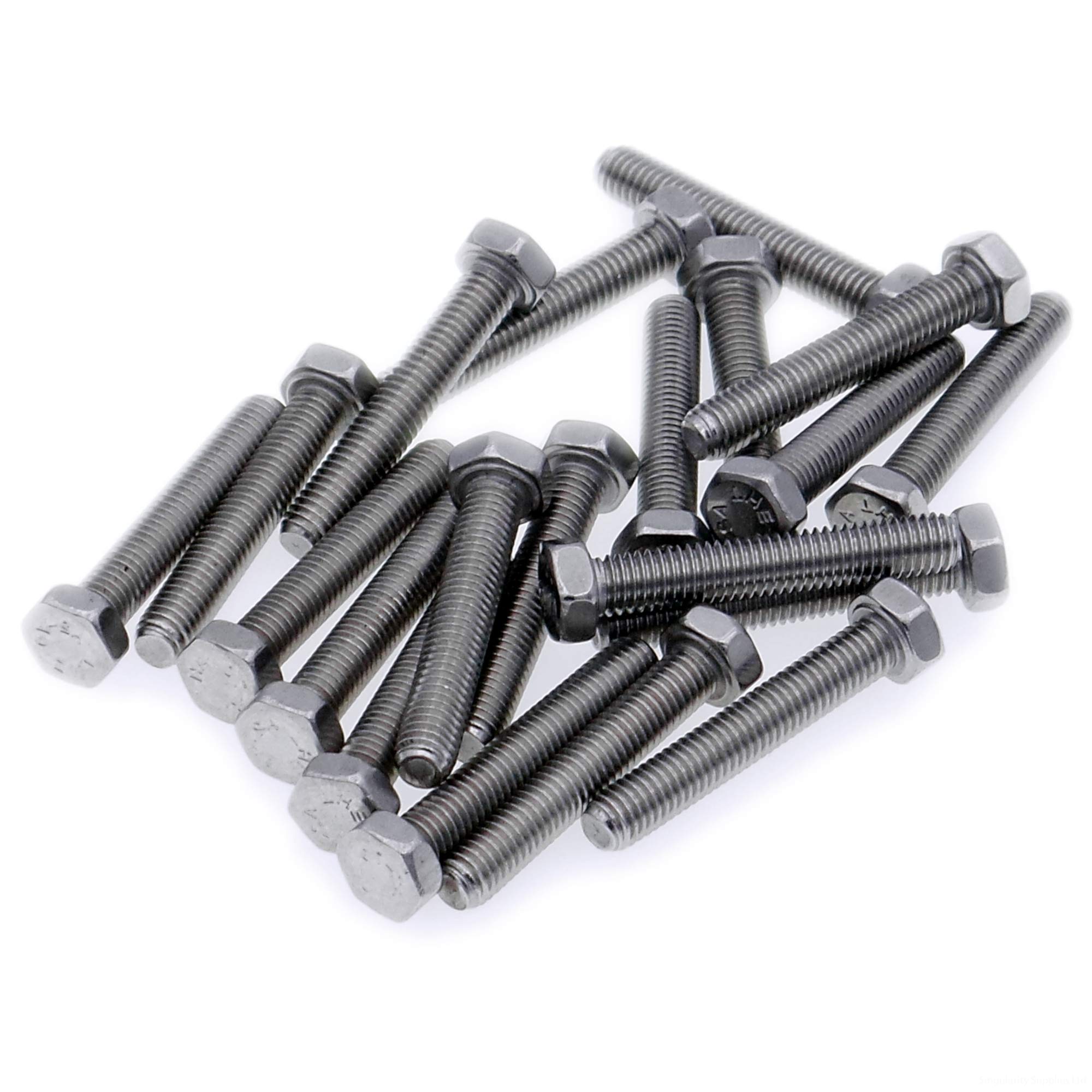 M4 (4mm x 5mm) Hex Bolt (Fully Threaded Setscrew) - Stainless Steel (A2) (Pack of 20)