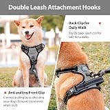 PoyPet No Pull Dog Harness Reflective Front Chest Clip Grey S view 5