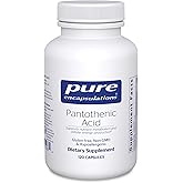 Pure Encapsulations Pantothenic Acid | Hypoallergenic Supplement Supports Cellular Energy Production, Adrenal and Cardiovascular Health | 120 Capsules
