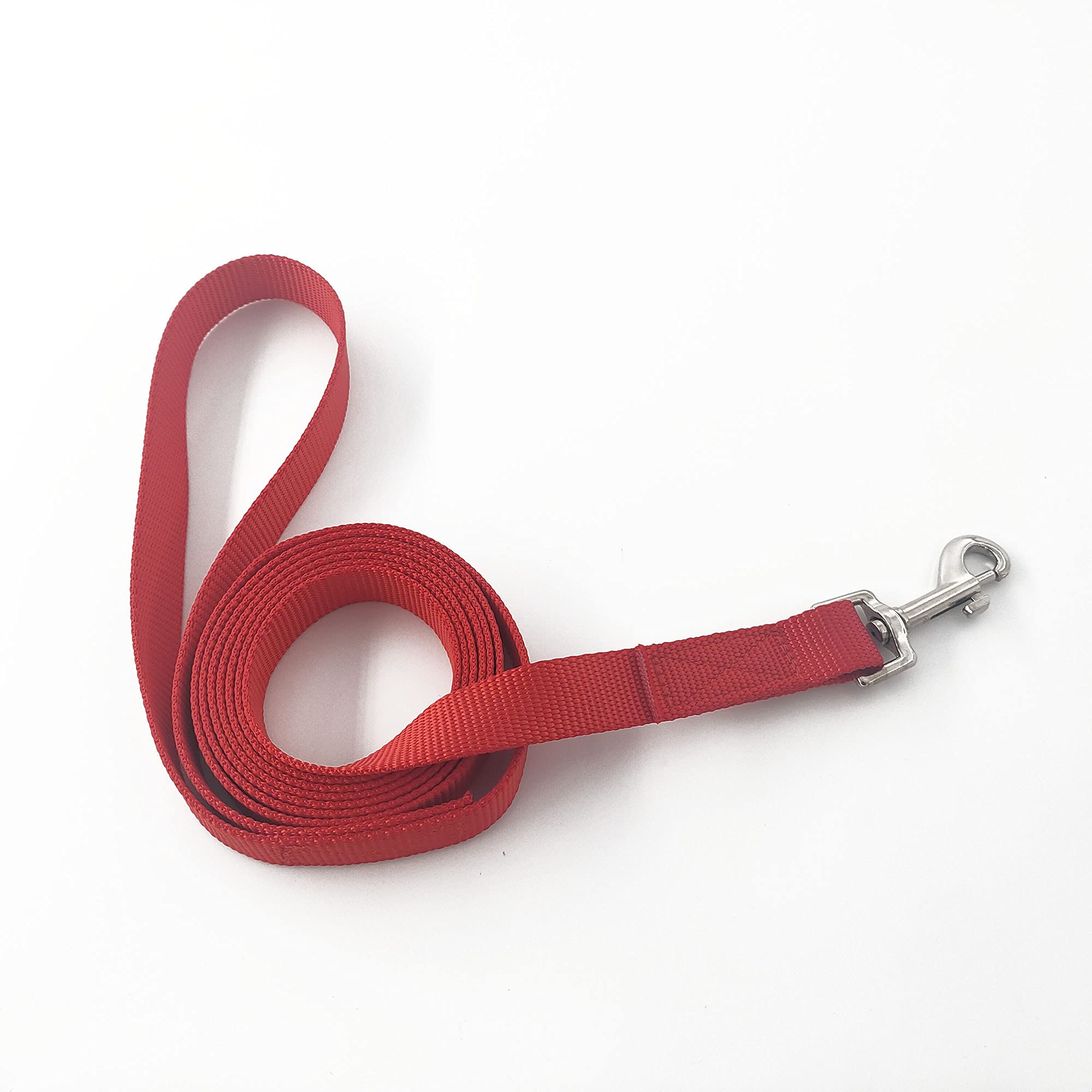 MCKhome Nylon Dog Leash - 2M Soft and Durable Training Lead for Small, Medium & Large Dogs (Red)