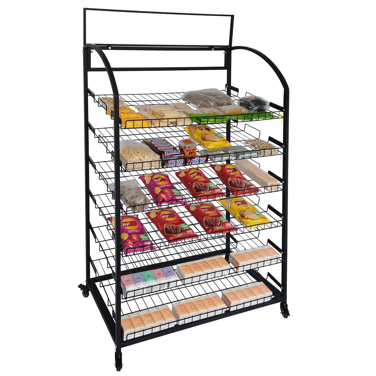 Display Rack Header Mua Tongmo Bakery Display Rack: Equipped with Wheels and Header Holder ...