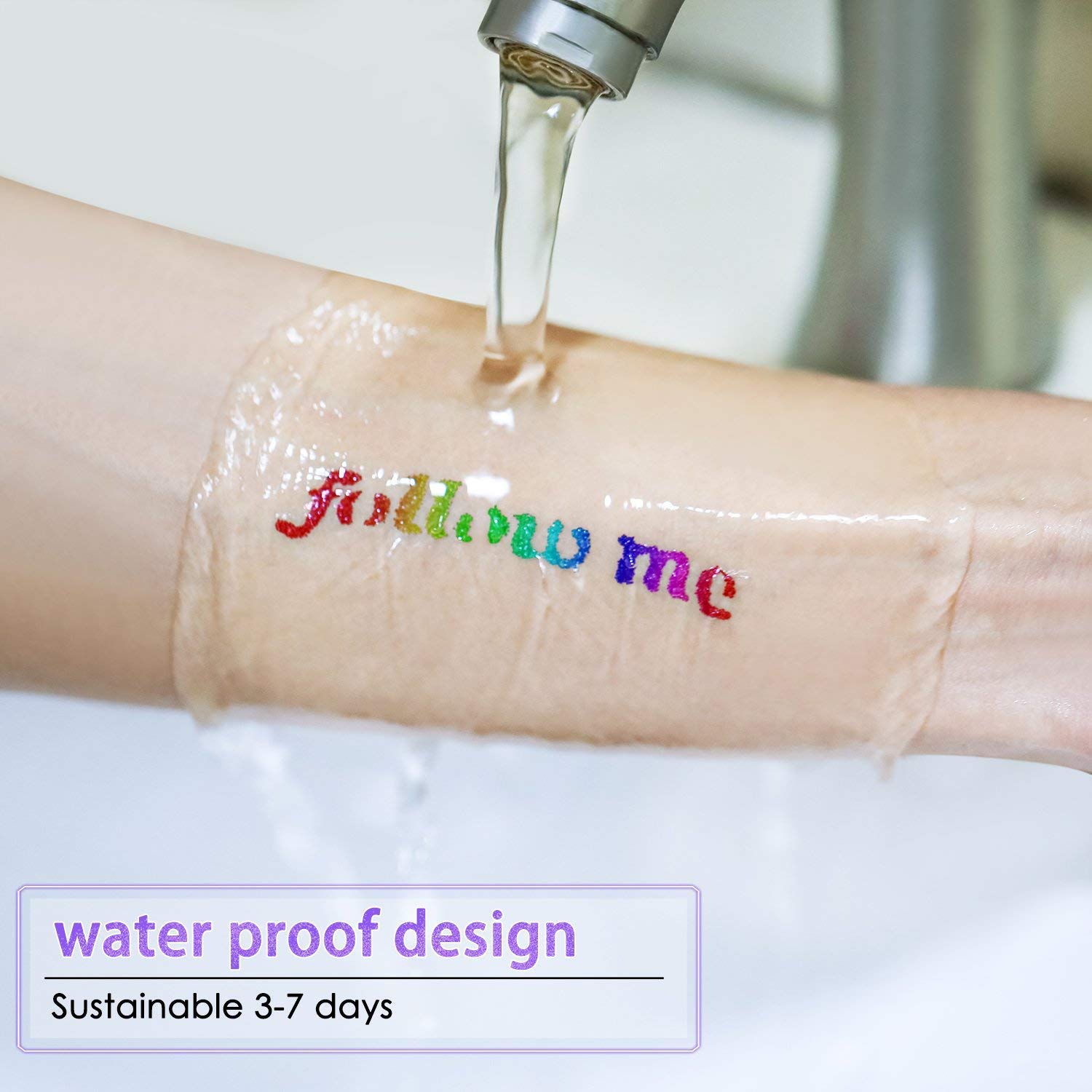 Tattoo-Kit Xpassion Temporäre Glitzer Tattoo Make Up Körper Glitzer Kunst Design für Kinder Teenager Erwachsene, mit 15 Farben der Glitzer, 48 Blatt Einzigartig Themed Tattoo Schablone