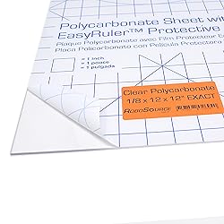 Polycarbonate Clear Plastic Sheet 12" X 12" X
