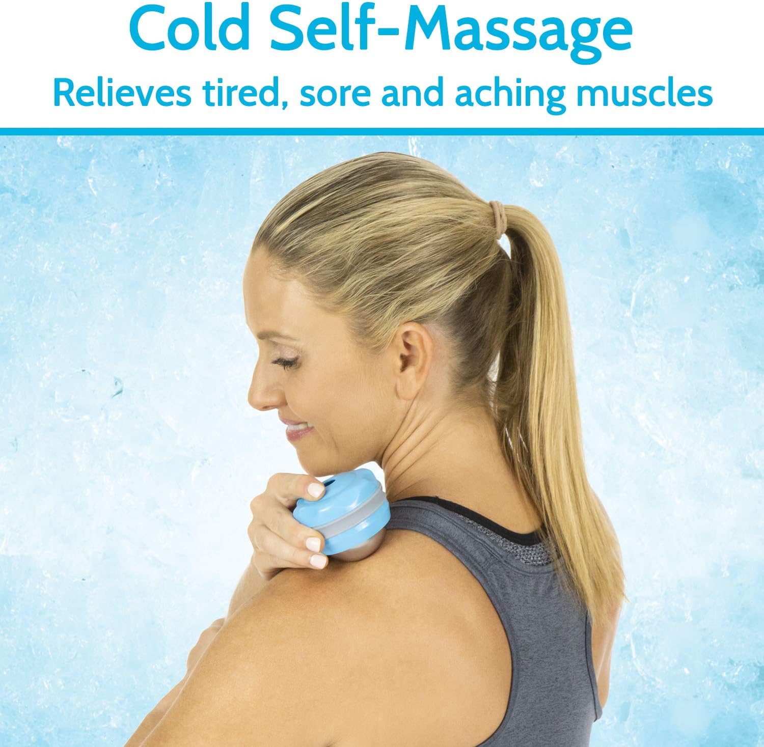 Arctic Flex Cold Massage Ball Roller (2-Pack) - Mini Cryo Massager Sphere for Back, Arm, Calf, Deep Tissue and Face - Manual Trigger Point Lacrosse Ball for Myofascial Release and Sore Muscle Relief: Health & Personal Care