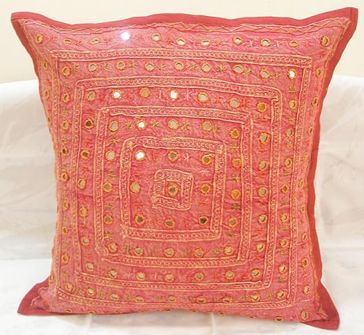 Amazon Com Indian Hippie Embroidery Work Handmade Pillow Case