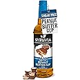 Syruvia Sugar-Free Peanut Butter Cup Syrup - 25.4 fl oz. Premium Coffee Flavoring Syrup. 0 Calories, Kosher, and Gluten-Free. Ideal for Enhancing Drinks, Sodas, Shakes, Desserts, and More.