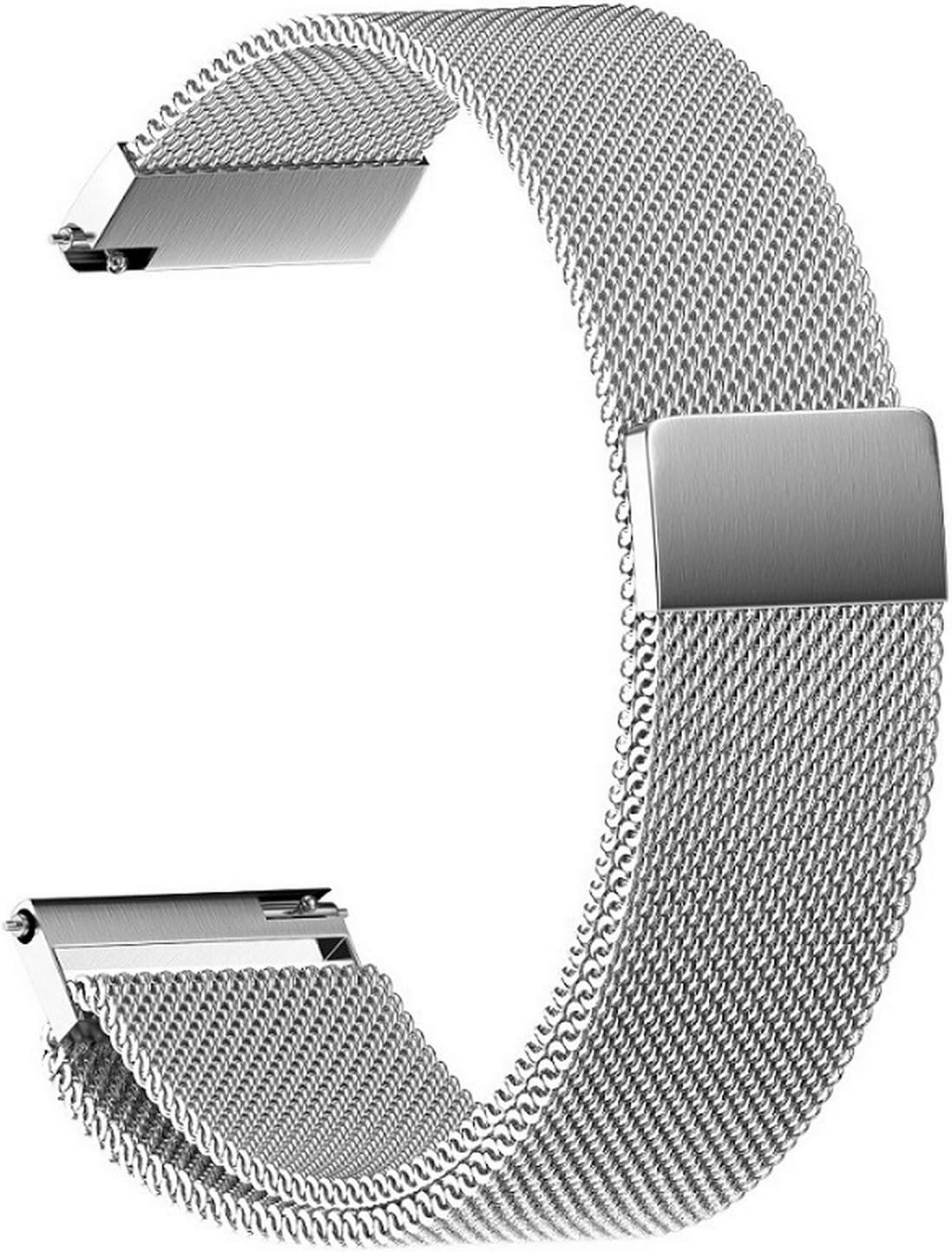 Stainless Steel Watchband with 18 20 22mm Width Universal Wristband for Smart Watch Bands Metal Band Desallusa-Buckles-XDMSD2892 Magnetic Release