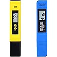 Digital pH and TDS Meter Kits, 0.01pH High Accuracy Pen Type pH Meter ± 2% Readout Accuracy 3-in-1 TDS EC Temperature Meter for Hydroponics, Pool and Aquarium (pH Meter Kit)