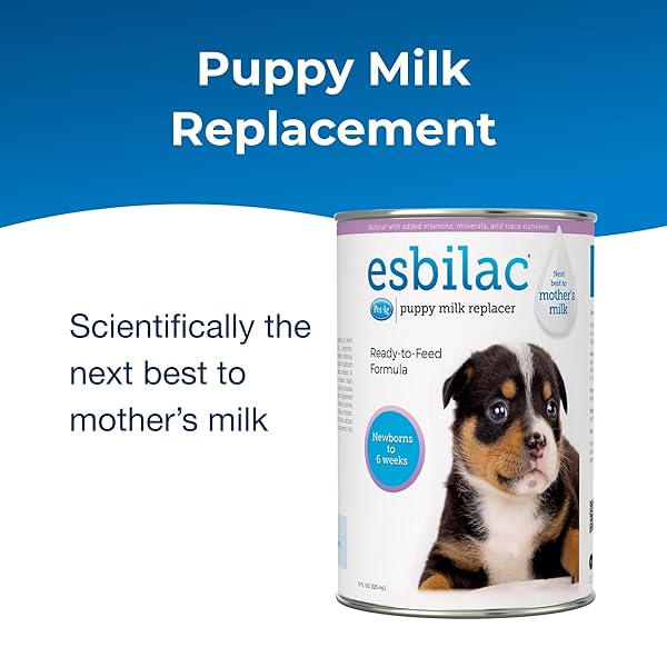 PETAG ESBILAC PUPPY MILK REPLACER LIQUID – 11 OZ – READY-TO-FEED PUPPY FORMULA WITH VITAMINS FOR PUPPIES NEWBORN TO SIX WEEKS OLD – EASY TO DIGEST