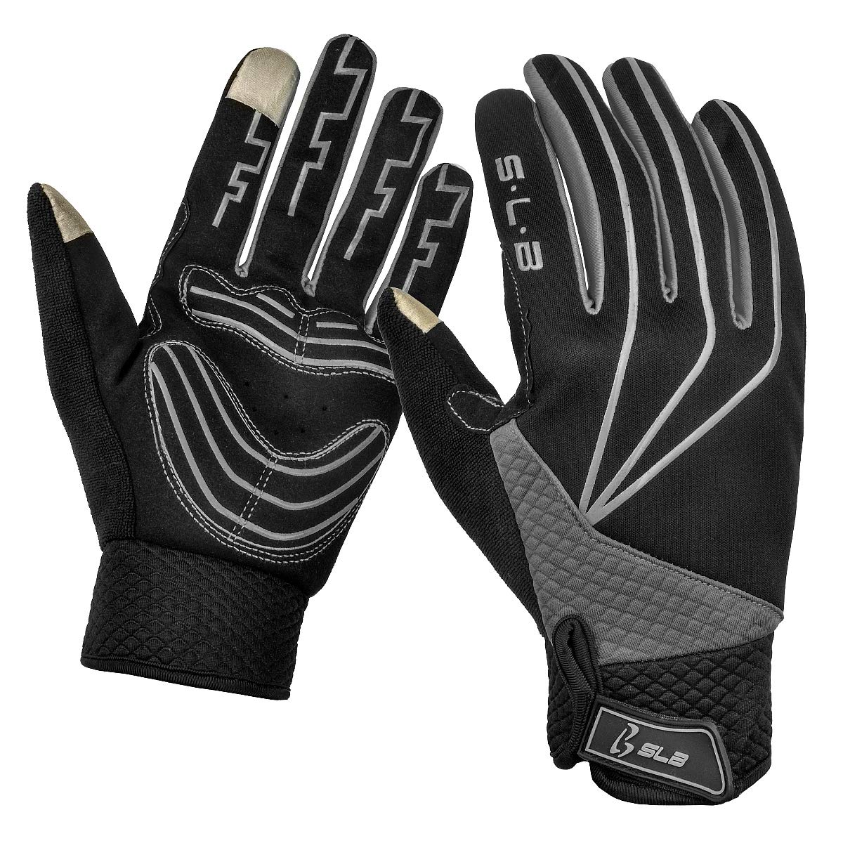 Fahrradhandschuhe Herren Radsporthandschuhe Rutschfeste und Stoßdämpfende Mountainbike Handschuhe mit Touchscreen Finger für Radsport MTB Road Race Downhill Wandern und andere Sports Unisex (Grau, M)