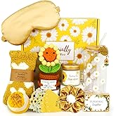 Gift Baskets for Women, Birthday Gifts for Women, Best Friend, Unique Sunflower Gift Box, Sending Sunshine Get Well Soon Gifts, Self Care Package Friendship Presents for Woman, Mom, Sister, Teen Girl