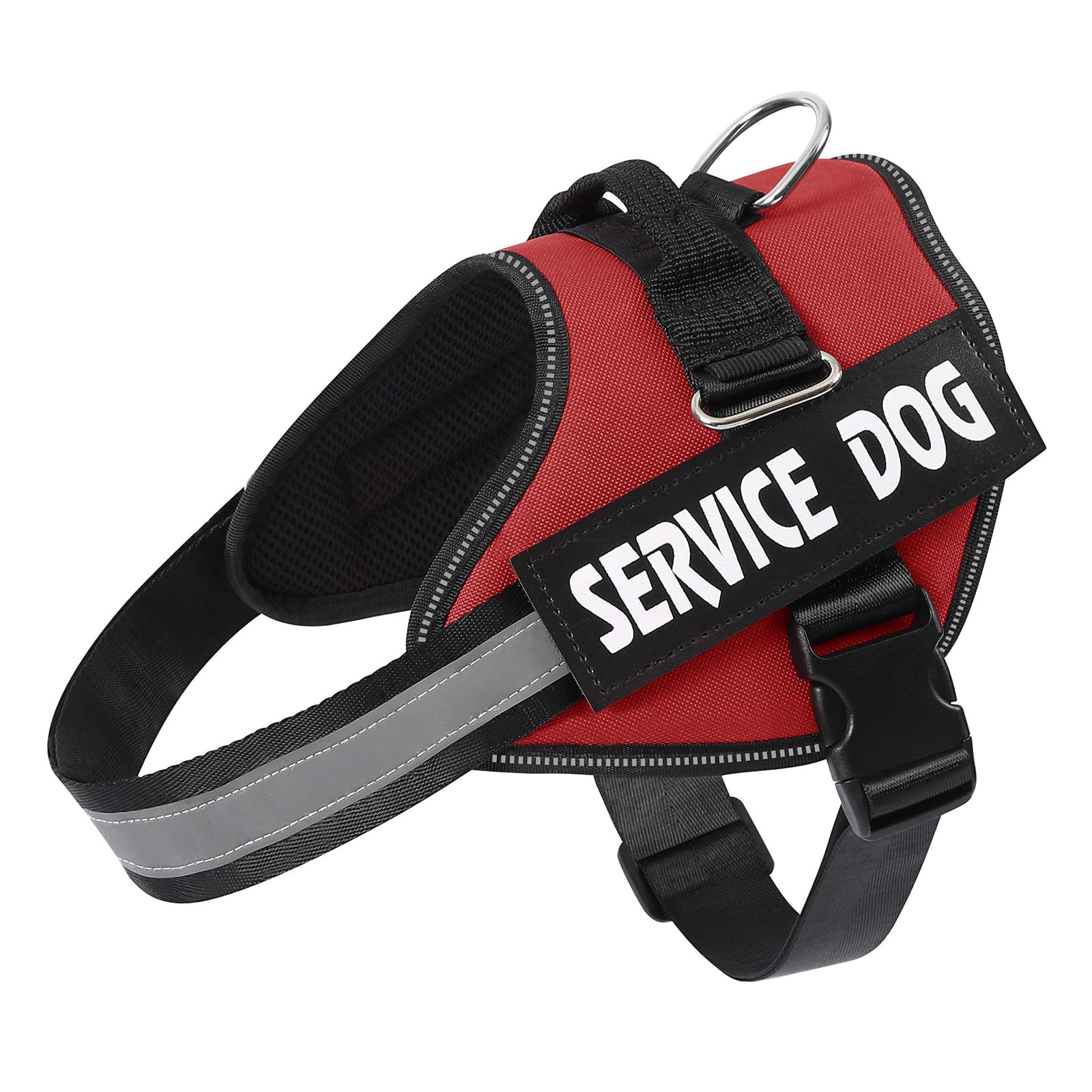 MUMUPET Service Dog Harness, No Pull Easy On and Off Pet Vest Harness, 3M Reflective Breathable & Easy Adjust Pet Halters with Nylon Handle - No More Tugging or Choking for Small Medium Large Dogs