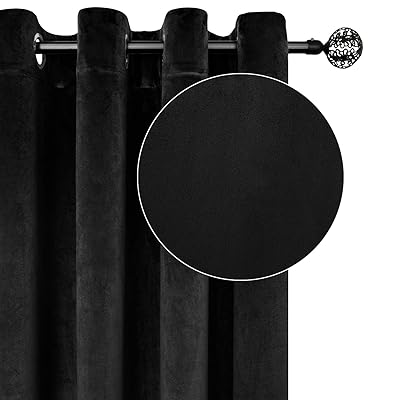 Buy Smiletime Black Velvet Curtains With Grommet Thermal Insulated Super Soft Privacy Noise Reducing Blackout Velvet Curtains For Living Room 2 Panels Each 38 X 96 Inches Long Online In Germany B086p886wl