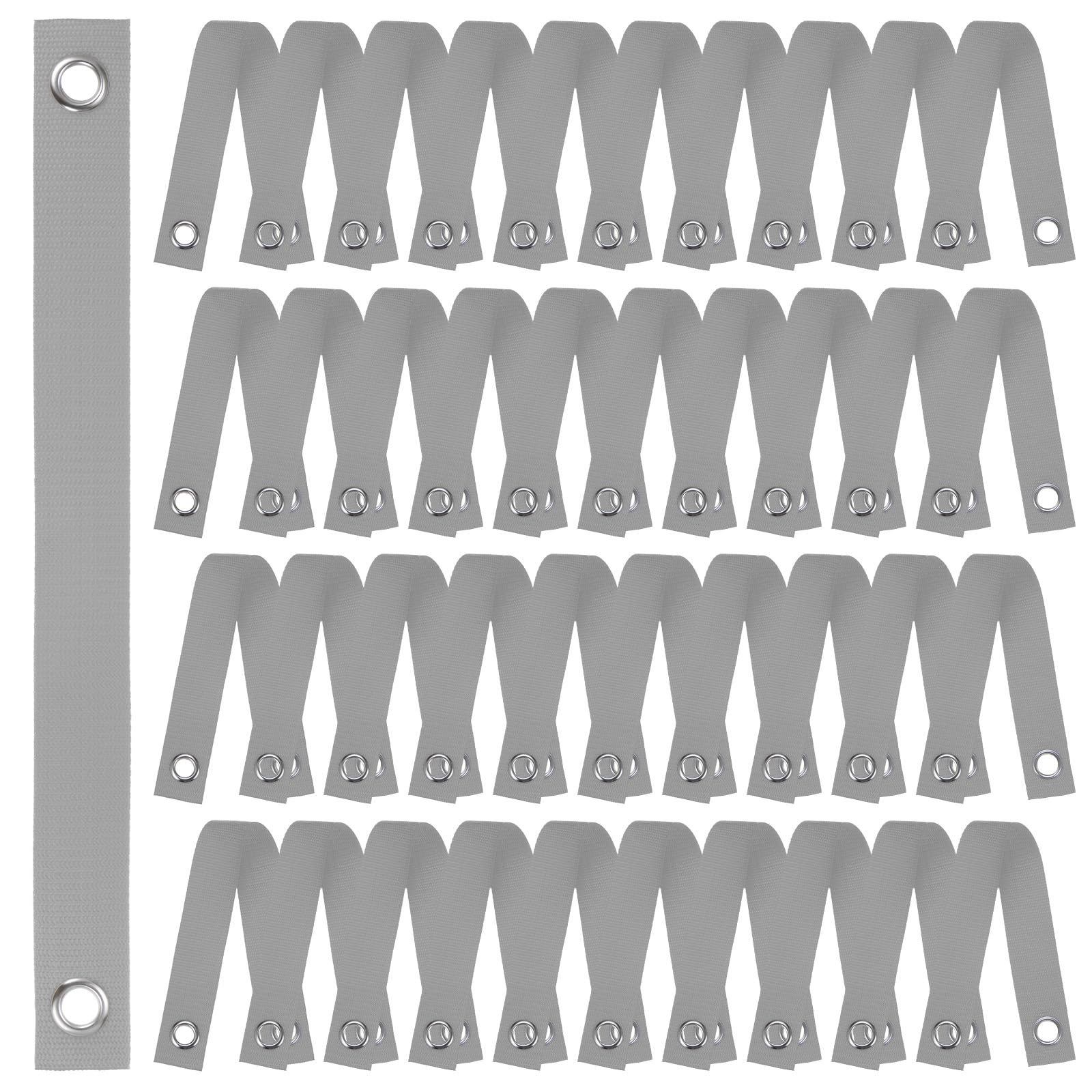 M METERXITY 40-Pack Tree Straps for Staking,1.5 Inch x 15.7 Inch Tree Support Straps Nylon Tree Strap for Leaning Tree Protection/Plant Support, Straightening[Gray]