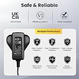 OXZEEWEE UKCA 12V 0.5A 6W Power Supply 1.8m 5.5x2.1mm Plug view 2
