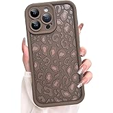 KANGHAR Case for iPhone 16 Pro Leopard Printed Pattern Cute Cheetah Phone Case Soft TPU Shockproof Protective Cover for iPhone 16 Pro 6.3 Inch Brown