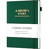 JUBTIC Mom's Memory Journal: Linen Hardcover Edition with 200+ Guided Questions - A Cherished Keepsake to Share Her Life Story, Perfect Gift for Mom's Birthday, Mother's Day & Christmas (Green)