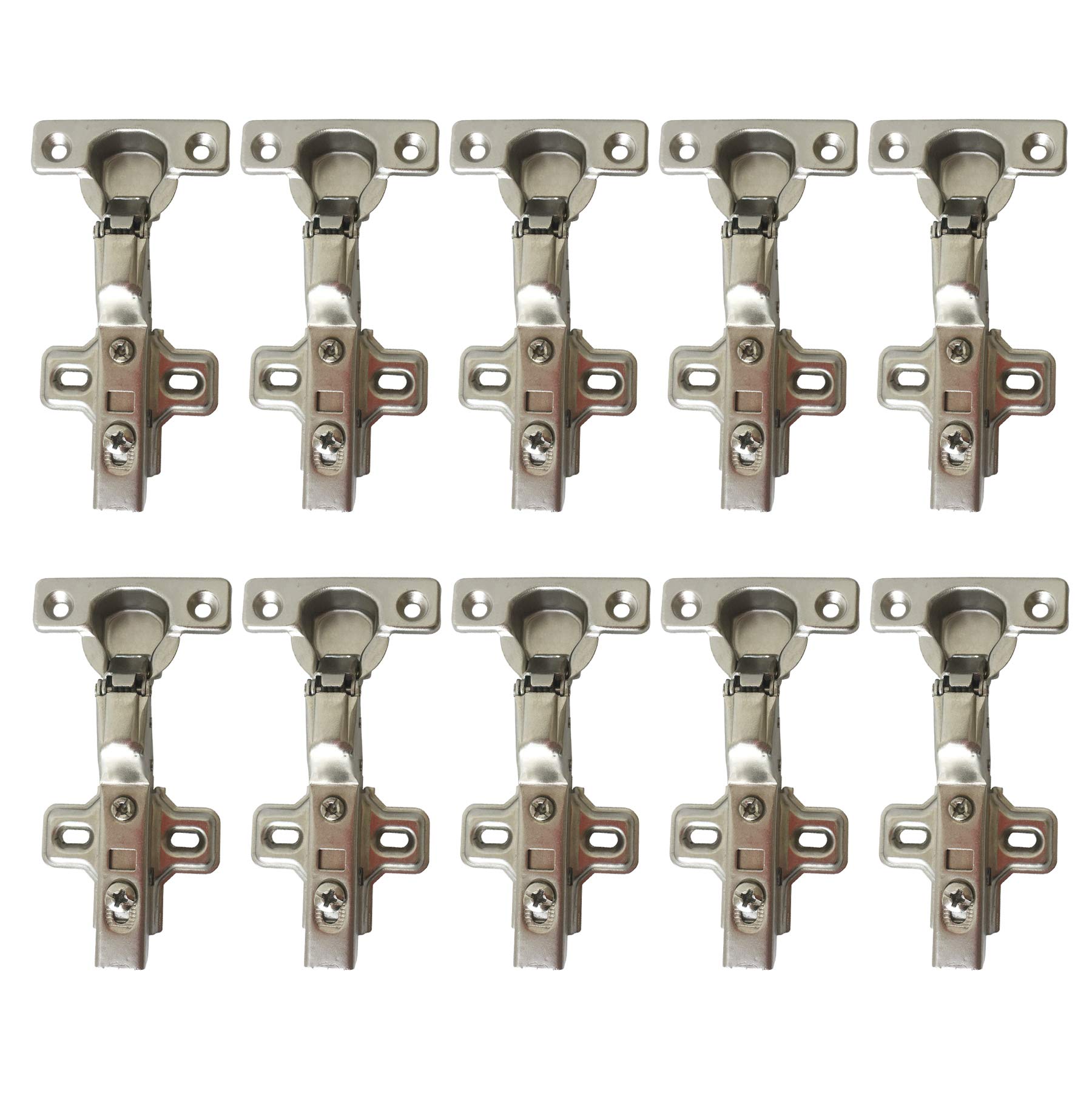 LIKERAINY 95 Degree Inset Hinges 26mm with Damper Soft Closing Clip on Assembly Kitchen Cabinet Cupboard Wardrobe Door Hinge Pack of 10