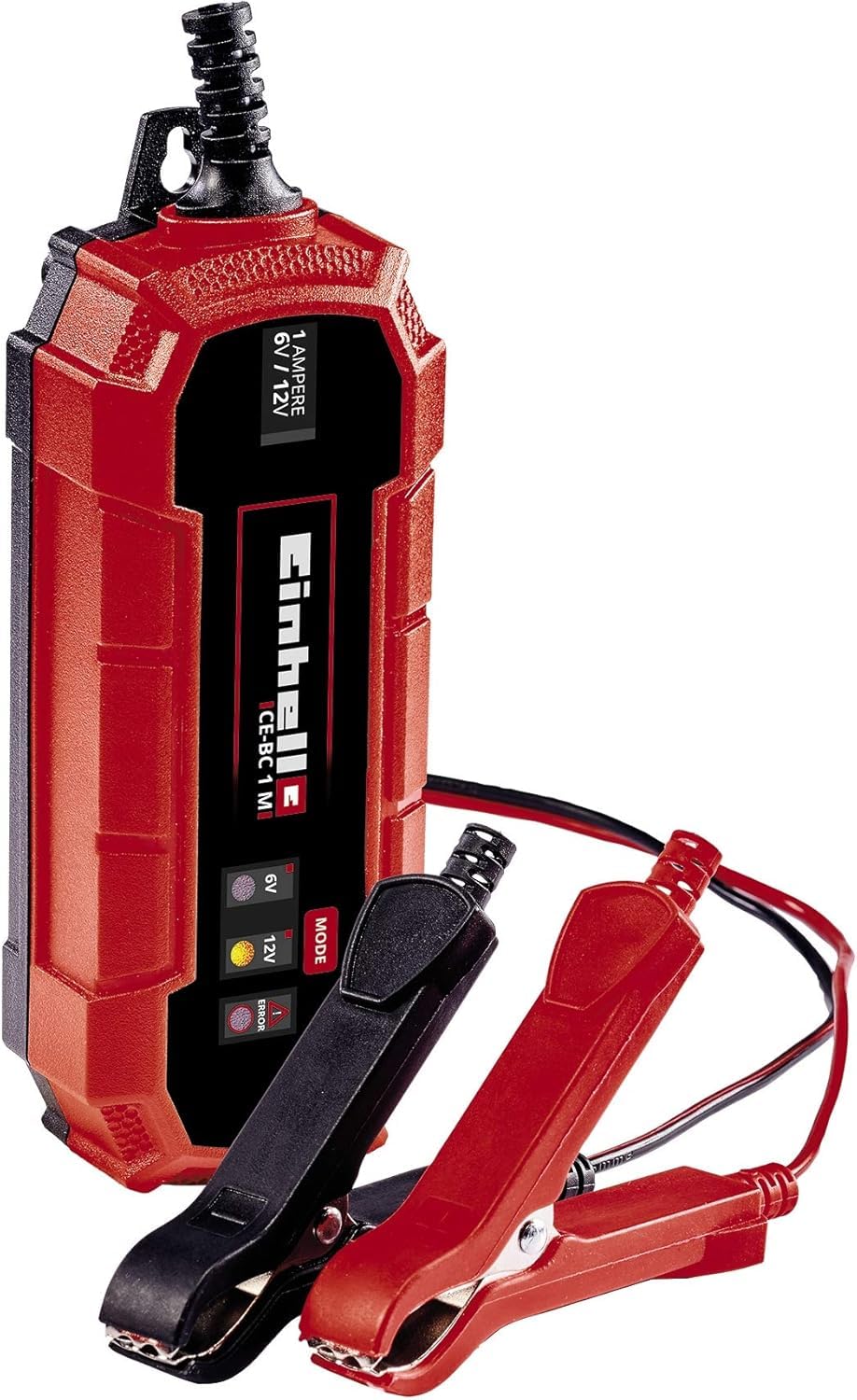 Einhell 1002205 Battery Charger (Intelligent Battery Charger with Microprocessor Controller for a Variety of Battery Types up to 32 Ah Capacity, Maximum 1 A Charging Current), 4.2 cm*21.5 cm*16.0 cm