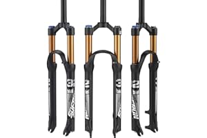 SOFRON Ultra-Lightweight MTB Suspension Fork Travel 100mm, 28.6mm Straight Tube Aluminum Alloy Mountain Bike Front Forks