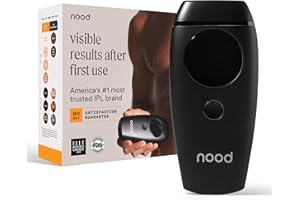 NEW Flasher 2.0 by Nood, IPL Laser Hair Removal Device for Men and Women, Pain-free and Permanent Results, Safe for Whole Body Treatment - Matte Black