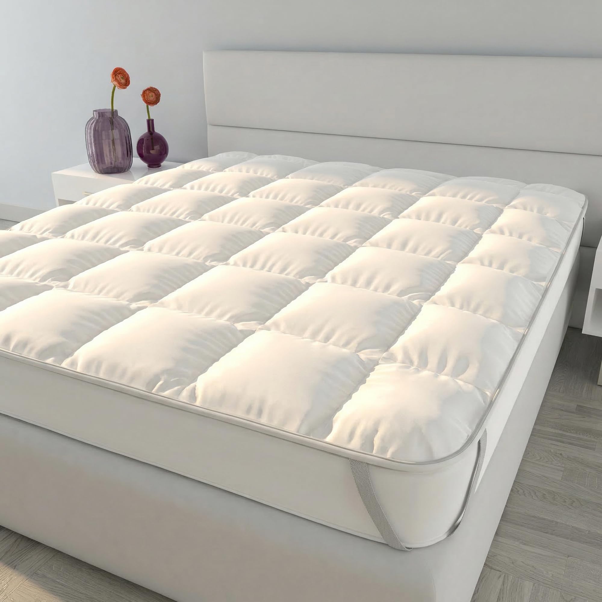 Italian Bed Linen BASIC Topper, white, Single 80 x 195 cm