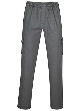 PAPADAY Herren Baumwoll Stretch Schlupfhose in Jeans-Optik