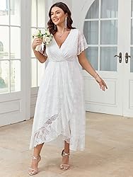 SCOMCHIC Womens Plus Size Wedding Guest Dress