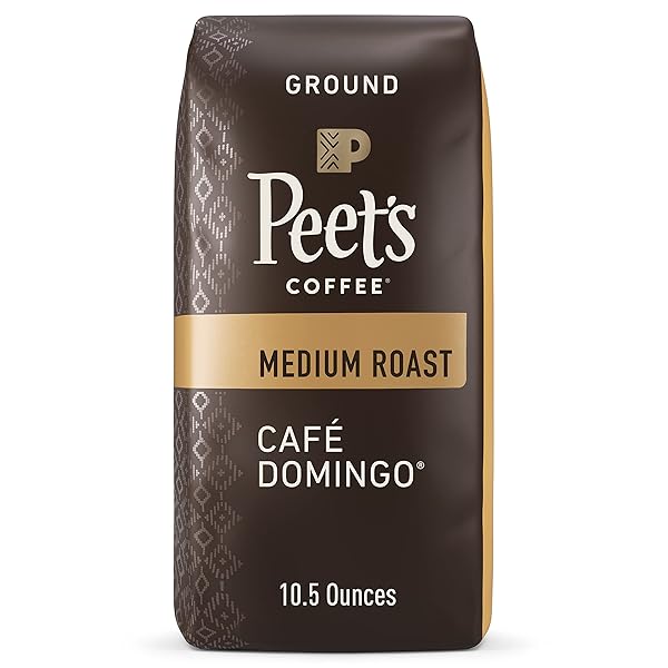 PEET’S COFFEE, MEDIUM ROAST GROUND COFFEE – CAFE DOMINGO 10.5 OUNCE BAG