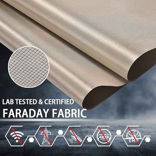 Amazon Com Faraday Fabric Emi Rfid Shielding Block Wifi Rf Anti Radiation Military Grade For Radiowave Microwave And Radiation Protection Nickel Copper Fabric Emf Protection Fabric 36 X44 Inch