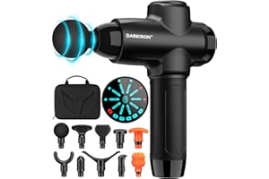 DARKIRON Massage Gun Deep Tissue Muscle Percussion Massager Gun, Electric Back Massagers with 15 Massage Heads Suitable for Any Pain Relief- Black