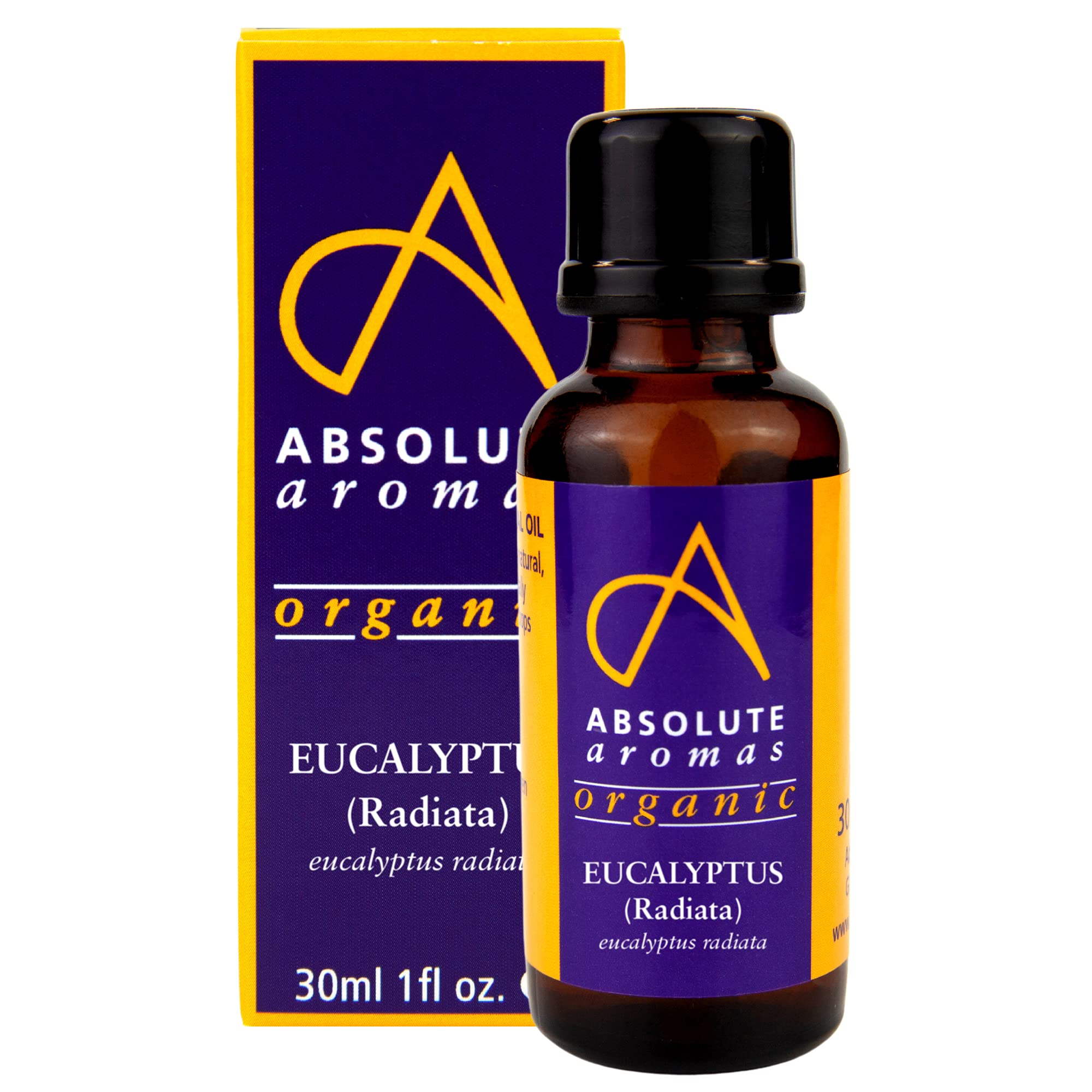 Absolute Aromas Organic Eucalyptus Globulus Essential Oil 30ml - 100% Pure, Natural, Certified Organic, Cruelty Free and Undiluted